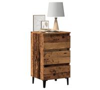 Bed Cabinets with Metal Legs Nightstand Side Table Storage Bed Table vidaXL