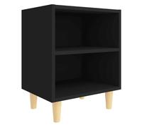 1/2x Bed Cabinet with Solid Wood Legs 40x30x50 cm Stand Multi Colors vidaXL