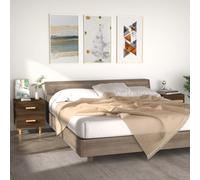 vidaXL Bed Cabinets 2 pcs Brown Oak 40x35x47.5 cm