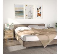 Vidaxl Bed Cabinets 2 Pcs Sonoma Oak 40X35X47.5 Cm, Brown