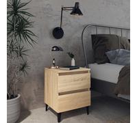 Vidaxl Bed Cabinets 2 Pcs Sonoma Oak 40X35X50 Cm Engineered Wood