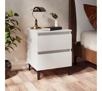vidaXL 2x Bed Cabinets White Engineered Wood Drawer Nightstand Home Furniture