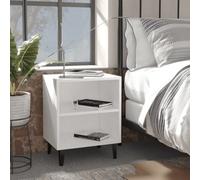 Vidaxl Bed Cabinets With Metal Legs 2 Pcs White 40X30X50 Cm