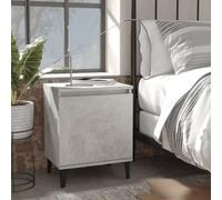 Vidaxl Bed Cabinets With Metal Legs Concrete Grey 40X30X50 Cm
