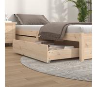 vidaXL Bed Drawers 2 pcs Solid Wood Pine