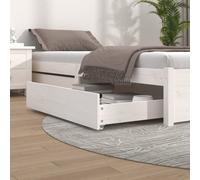 (white, 90 x 78 x 18 cm) vidaXL 2x Solid Wood Pine Bed Drawers Bed Storage Unit Multi Colours/Sizes