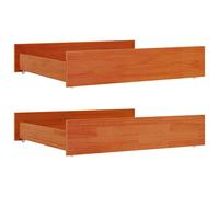 vidaXL Bed Drawers 2 pcs Wax Brown Solid Wood Pine