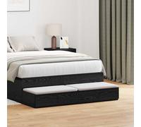 vidaXL Bed Drawers Black oak 120 x 36.5 x 16.5 cm Engineered wood