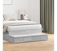 vidaXL Bed Drawers Grey sonoma 120 x 36.5 x 16.5 cm Engineered wood