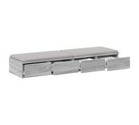 Bed Drawers Grey Sonoma 120x36.5x16.5cm Engineered Wood Minimalist Seat Storage