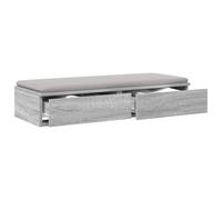 Bed Drawers Grey Sonoma 80x36.5x16.5cm Engineered Wood 2-Drawer Storage compact