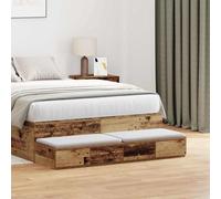 vidaXL Bed Drawers Old wood 120 x 36.5 x 16.5 cm Engineered wood