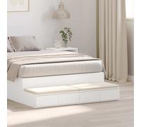 vidaXL Bed Drawers White 120 x 36.5 x 16.5 cm Engineered wood