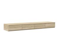 vidaXL Bed Drawers with Drawer Sonoma oak 140 x 36.5 x 16.5 cm, Bedroom, Modern Nightstand, Small Storage Solution, Elegant Bedside Table, Compact Minimalist Design, Functional Furniture