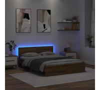 vidaXL Bed Frame Artisan Oak 150 x 200 cm Engineered Wood, Brown