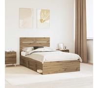 Bed Frame with Headboard Solid Pine Wood Modern Bedroom Contemporary vidaXL