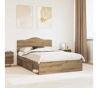 Bed Frame with Headboard Solid Pine Wood Modern Simple Sturdy Stylish vidaXL