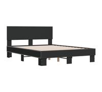 vidaXL Bed Frame Without Mattress Black 140X200 cm, Black