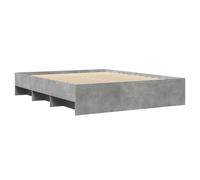 Bed Frame Base Bedstead Concrete Grey 160x200 cm Engineered Wood vidaXL