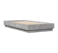 vidaXL Bed Frame Bed Base Bedstead Concrete Grey 75x190 cm Engineered Wood