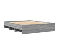 vidaXL Bed Frame Without Mattress Grey Sonoma 160X200 cm Engineered Wood, Grey