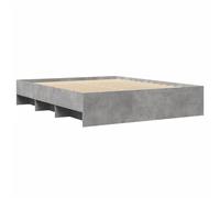 vidaXL Bed Frame Bed Base Concrete Grey 150x200 cm King Size Engineered Wood