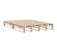 vidaXL Bed Frame, Bed Base for Bedroom Guest Room, Mattress Foundation for Double Bed, Bedstead, Modern Style, 120x190 cm Small Double Solid Wood Pine