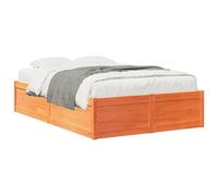 (Wax brown, 120 x 190 cm) vidaXL Bed Frame Home Bed Base Bedstead Mattress Foundation Solid Wood Pine