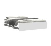 vidaXL Bed Frame Bed Base Mattress Foundation White 160x200 cm Engineered Wood