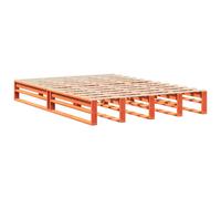 vidaXL Bed Frame Home Bed Base Wax Brown 150x200 cm King Size Solid Wood Pine