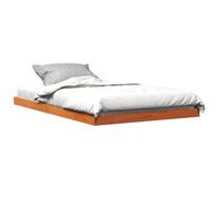 vidaXL Bed Frame, Bed Base for Bedroom, Mattress Foundation for Double Bed, Bedstead, Modern Style, Wax Brown 120x200 cm Solid Wood Pine