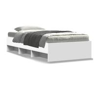 vidaXL Bed Frame Bed Base Mattress Foundation White 100x200 cm Engineered Wood