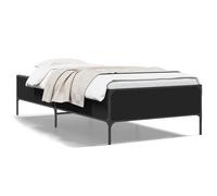 (black, 75 x 190 cm) vidaXL Bed Frame Home Bed Base Mattress Foundation Engineered Wood and Metal