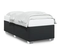 vidaXL Bed Frame Bed Base Home Bedstead Black 90x190 cm Single Faux Leather