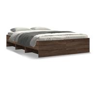vidaXL Bed Frame Bed Base Home Bedstead Brown Oak 120x200 cm Engineered Wood