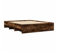 Bed Frame Base Home Bedstead Smoked Oak 160x200 cm Engineered Wood vidaXL