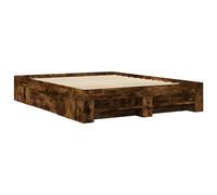 vidaXL Bed Frame Bed Base Home Bedstead Smoked Oak 160x200 cm Engineered Wood