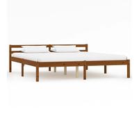 vidaXL Bed Frame Bed Base Honey Brown Solid Pine Wood 180x200 cm Super King