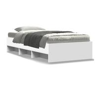 vidaXL Bed Frame Bed Base Mattress Foundation White 100x200 cm Engineered Wood
