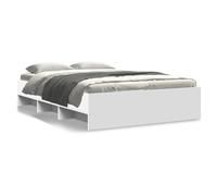 vidaXL Bed Frame Bed Base Mattress Foundation White 120x200 cm Engineered Wood