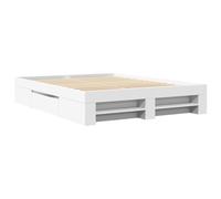 Bed Frame Base Mattress Foundation White 160x200 cm Engineered Wood vidaXL