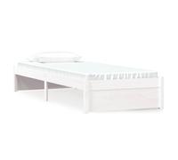vidaXL Bed Frame Bed Base Platform Bed White Solid Wood 75x190 cm Small Single