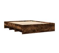 Bed Frame Base Smoked Oak 150x200 cm King Size Engineered Wood vidaXL