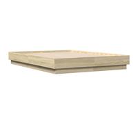 vidaXL Bed Frame Bed Base Sonoma Oak 120x190 cm Small Double Engineered Wood