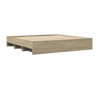 vidaXL Bed Frame Bed Base Sonoma Oak 180x200 cm King Size Engineered Wood