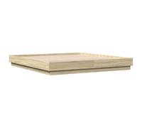 vidaXL Bed Frame Bed Base Sonoma Oak 180x200 cm Super King Engineered Wood