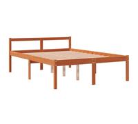 vidaXL Senior Bed without Mattress Wax Brown 120x190 cm Small Double Solid Wood Pine
