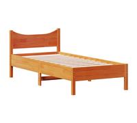 vidaXL Bed Frame Bed Base Wax Brown 75x190 cm Small Single Solid Wood Pine