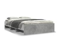 vidaXL Bed Frame Without Mattress Concrete Grey 120X190cm Engineered Wood, Grey