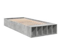 vidaXL Bed Frame Bed Concrete Grey 75x190 cm Small Single Engineered Wood
